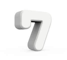 white number 7