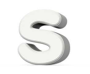 white letter S