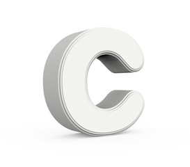 white letter C