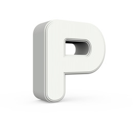 white letter P