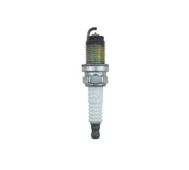 car spark plug used for ignition, Spark plug after use, isolate on white background,made form...