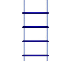 Wooden rope ladder in blue design