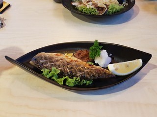 Still image of Japanese grilled mackerel fish - Saba shioyaki