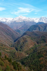  A beautiful mountain landscape. Samegrelo, Upper Svaneti, Georgia.