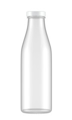 Glass bottle isolated on white background, 3D rendering
