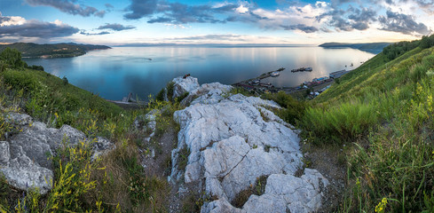 View of the Larch Bay on Lake Baikal