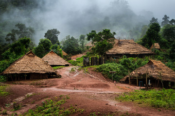 Lua PraGum hill tribe village Maintaining the architectural style and material used strictly. Only...