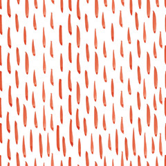 Hand painted seamless watercolor pattern with abstract vertical strokes. Abstract watercolor strokes in coral red. Seamless pattern with watercolor vertical brushes. JPG