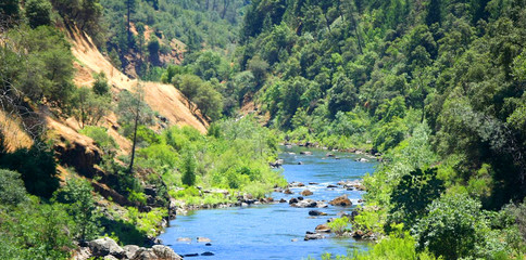 Fototapeta na wymiar River in the Sierra Mountains