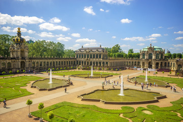 Fototapeta na wymiar Dresden, Saxrony, Germany-May 2017:Famous Zwinger palace in Dresden, Saxrony, Germany