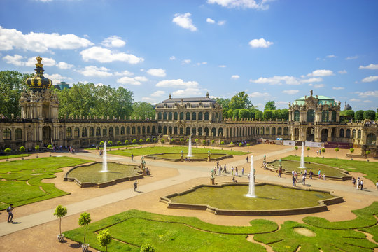 Dresden, Saxrony, Germany-May 2017:Famous Zwinger palace in Dresden, Saxrony, Germany