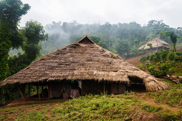 Lua PraGum hill tribe village Maintaining the architectural style and material used strictly. Only a few are left in Thailand.Lua forest clutching a gem of mystical mountain.Unseen THAILAND,Boklua NAN