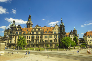 Obraz premium Dresden, Saxrony, Germany-May 2017:Famous Zwinger palace in Dresden, Saxrony, Germany