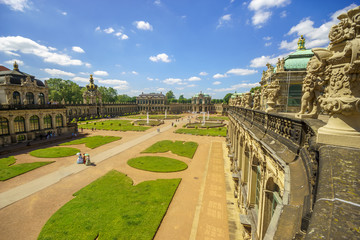 Dresden, Saxrony, Germany-May 2017:Famous Zwinger palace in Dresden, Saxrony, Germany