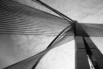 Fotobehang Grijs Moderne brugarchitectuur  © Mohd Khairil