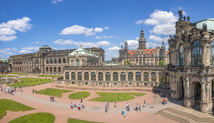 Fototapeta premium Dresden, Saxrony, Germany-May 2017:Famous Zwinger palace in Dresden, Saxrony, Germany