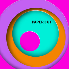 Colorful paper cut