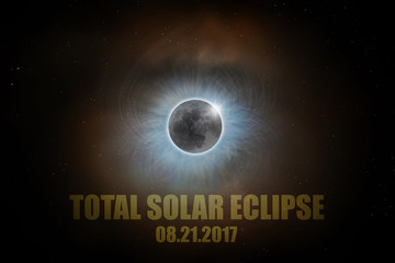 Total Solar Eclipse August 21st 2017 text