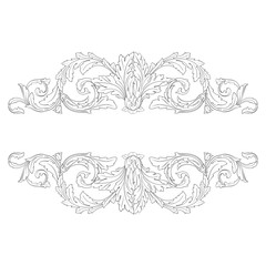Vintage baroque ornament vector