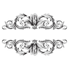 Vintage baroque ornament vector