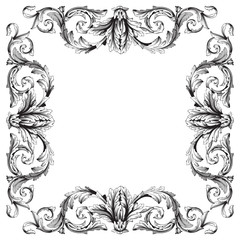 Vintage baroque ornament vector