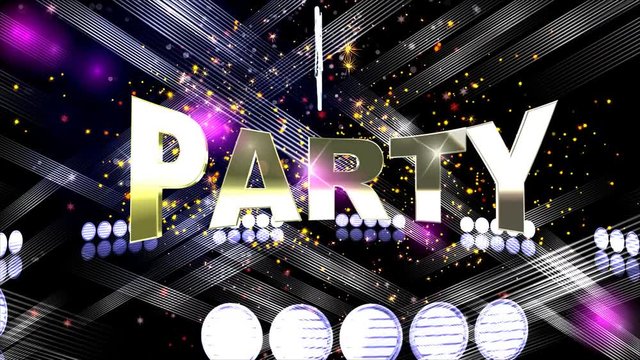 Night party. Colorful light. Background. Title. 