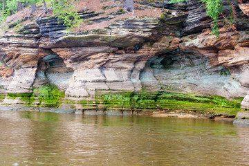 layered multi color rock