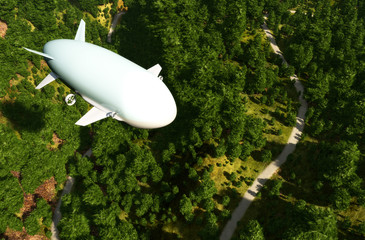 Naklejka premium The dirigible