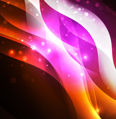 Illuminated neon waves