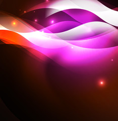 Illuminated neon waves