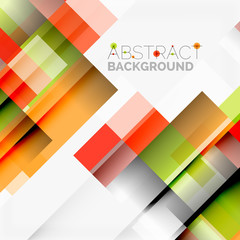 Abstract blocks template design background, simple geometric shapes on white, straight lines and rectangles