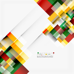 Abstract blocks template design background, simple geometric shapes on white, straight lines and rectangles