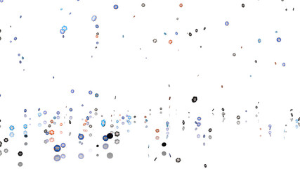 Many Poker Chips raining with a reflecting floor and a white background