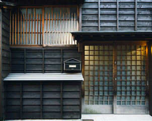 Japan House architecture details pattern Door Window Wooden frame 