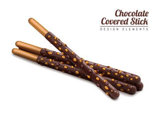Chocolate covered stick element