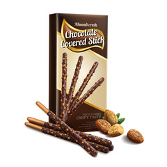 Chocolate covered stick element