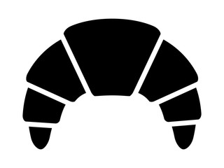 Croissant - french viennoiserie breakfast pastry flat vector icon for food apps and websites