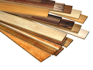 New oak parquet of different colors