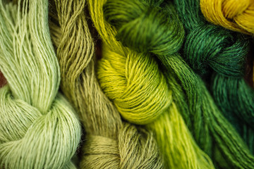 Multicolor threads for embroidery cross-stitch, mulina.