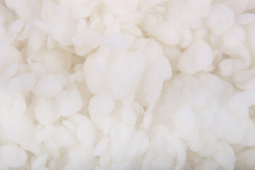 Abstract white wadding background. Cotton wool balls texture pattern.