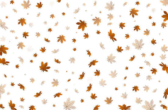 красивая иллюстрация из падающих желтых осенних листьев на светлом фоне    