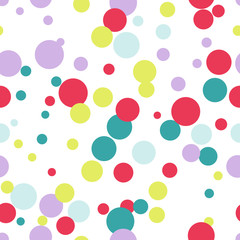 Seamless pattern of multicolored circles. Digital background for design