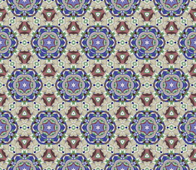 Vintage abstract floral seamless pattern. Vector background.