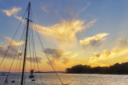 Cortegada Island at sunset