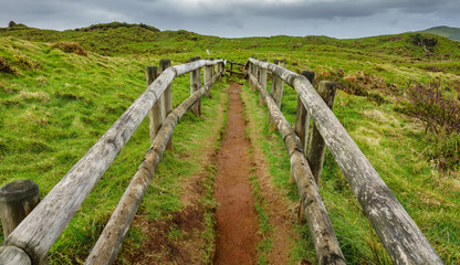 Furnas de Enxofre track, Terceira, Azores, Portugal