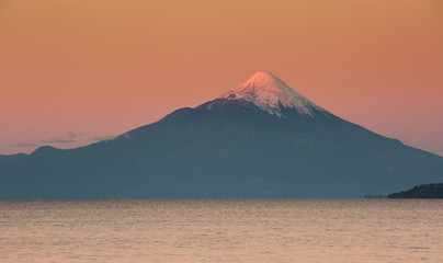 Sunrise light on Volcano Osorno