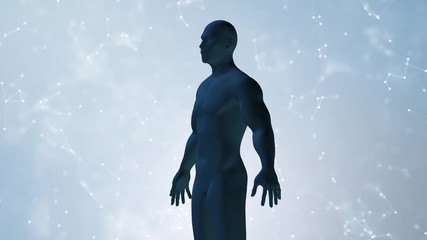 3d man body rotating