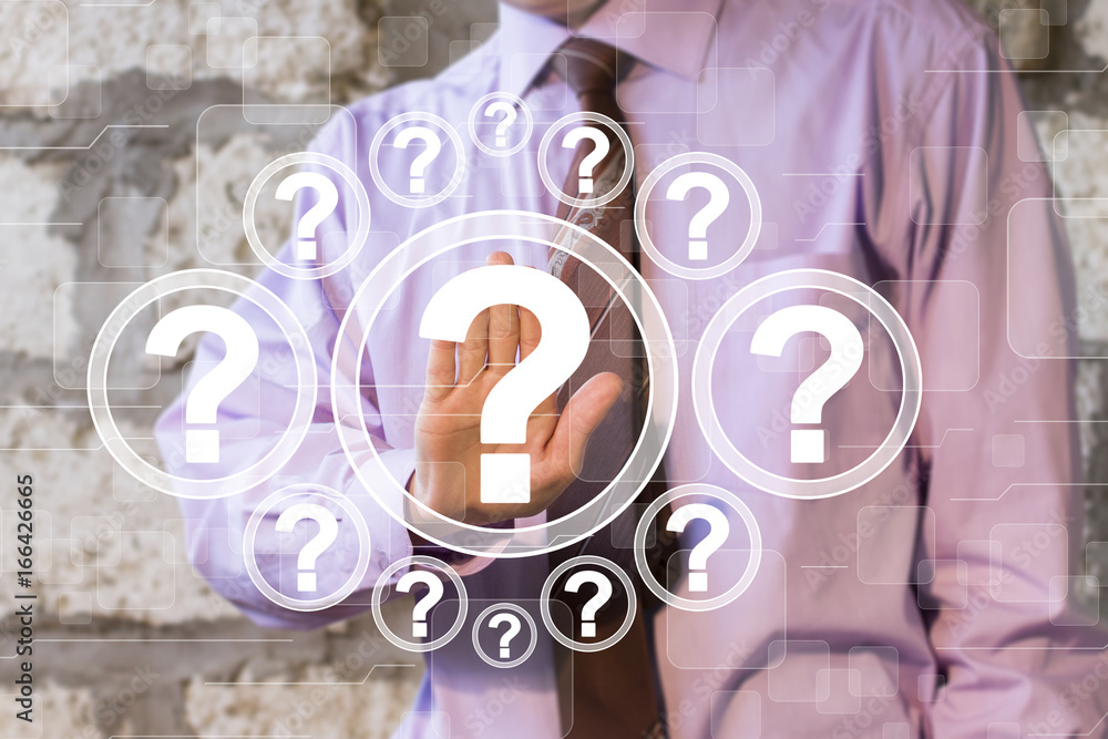 Poster business button question web interface in network
