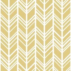 Washable wall murals Chevron Chevron background in gold and white. Seamless vector pattern