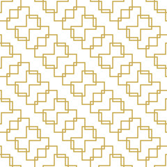 Elegant geometric design in gold. Seamless vector pattern